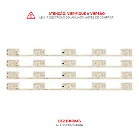 Kit 4 Barras De Led Compatível Semp Dl3945i Dl3945 Kl39gt618 - ChipSCE