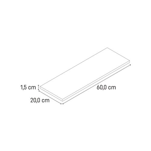 Prateleira C/suporte Invisível 60x20x15cm - Rovere