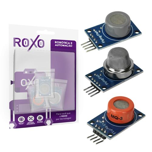 Sensor De Gás Mq-2 Mq-3 Mq-4 Mq-5 Mq-6 Mq-7 Mq-8 Mq-9 Mq-135 - RoXo