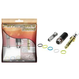 Plugue P10 Estéreo Ouro 18k Profissional Top de Linha