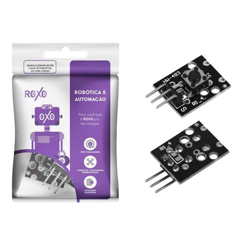 2x Placa Robótica Módulo Sensor Botão Chave Interruptor - RoXo