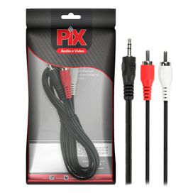 Cabos P2 Estéreo X 2 Rca 1,8 Metros - PIX
