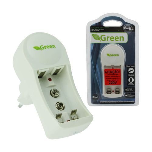 Carregador 220v De Pilhas Pequena E Palito + Bateria 9v