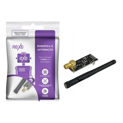 Módulo Nrf24l01 Wireless Pa Lna Com Antena 1000m - RoXo