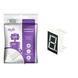 6x Módulo Display 7 Segmentos 1 Dígito Anodo Vermelho - RoXo