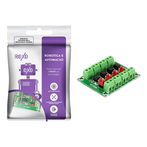 Módulo Optoacoplador Conversor de Voltagem 4 Canais PC817 - RoXo