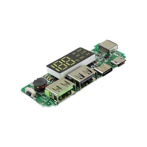 Módulo Carregador USB 5V 2.4A Micro USB/Tipo C Com LED - RoXo