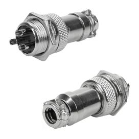 5x Conjunto Plug Conector Mike Kit Macho e Fêmea 3 Pinos - PIX