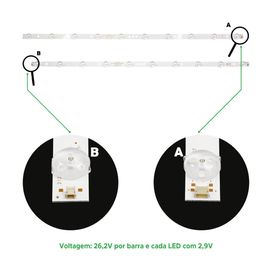 Kit 3 Barras Led Tv Hbtv-32l06hd Hbtv-32l06 Hbtv32l06 32l06