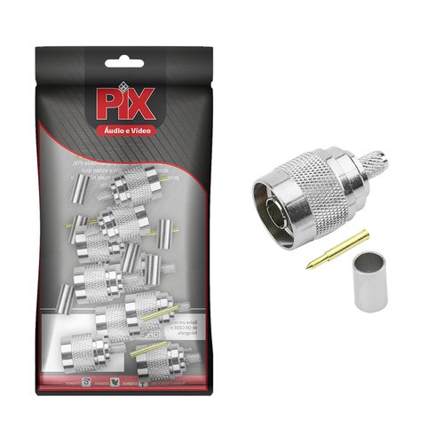 10x Conector N Macho Para Crimpar RG-58 - ChipSCE