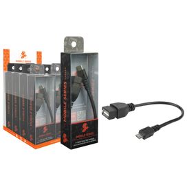 Adaptador OTG Micro Usb V8 17cm Para Smartphone Preto - 5+
