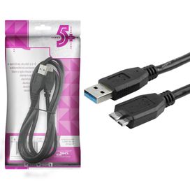 Cabo Usb Para Hd Externo Micro Usb B Usb 3.0 5gbps Universal - 5+