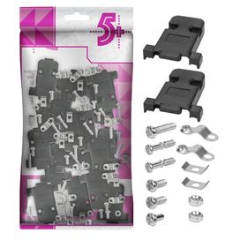 10x Capa Plástica Preta Para Conector Db9 - 5+