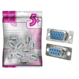 10x Conector Db9 Fêmea Solda Fio Rs232 Serial Alta Qualidade