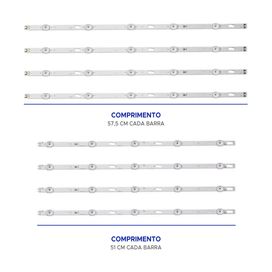 Kit 8 Barras Led Un55au7700 Un55tu7000 Un55tu7020 Un55tu8000