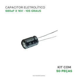 50x Capacitor Eletrolítico 680uf x 16v 105graus