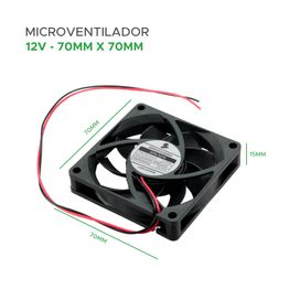 Cooler FAN Ventoinha 70x70x15 Microventilador 12 Volts - 5+