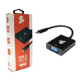 Cabo Adaptador Usb-c 3.1 Macho Para Vga Fêmea - 5+
