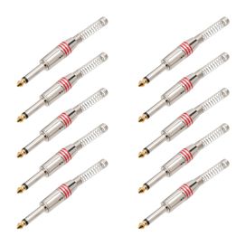 10x Plug P10 Mono Vermelho Premium Série Metal - PIX