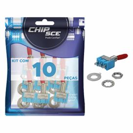 10x Chave Alavanca 3 Polos On/Off Mts-102 - ChipSCE