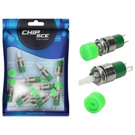 10x Chave Push Button 2 Terminais N/A S/trava Ds-323 - ChipSCE