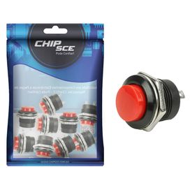 10x Chave Push Button 2 Terminais Sem Trava R13-507 - ChipSCE