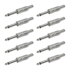 10x Plug P10 Conector Mono Com Mola Metálico - PIX