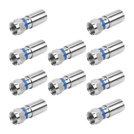 10x Conector F Compressão Rg-6 à Prova D'água - PIX