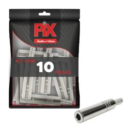 10x Jack J10/p10 Fêmea Mono Profissional Série Níquel Mola