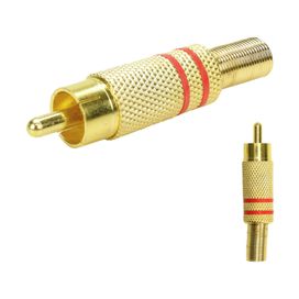 10x Plug Rca Gold 24k Linha Profissional 4mm - Original PIX