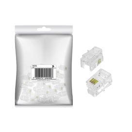 Plug Conector Alta Qualidade - Rj12 Pacote 100 Peças