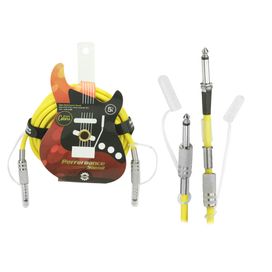 Cabo de Guitarra 5 Metros P10 para P10 Mono Amarelo - Performance Sound