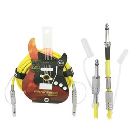 Cabo de Guitarra P10 para P10 Mono Amarelo 10 Metros - Performance Sound