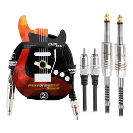 Cabo 2 Rca X 2 P10 Mono 2 Metros Profissional - PIX