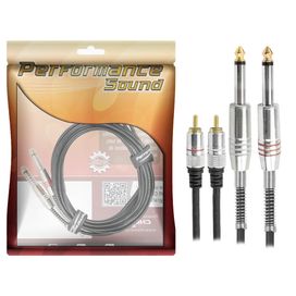 Cabo 2 Rca X 2 P10 Mono 2 Metros Profissional - PIX