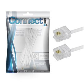Cabo Telefone Liso 2 Metros Blindado Antirruído - Connect Pro