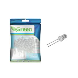 50x Led Alto Brilho 5mm Verde 10000 Mcd - Green