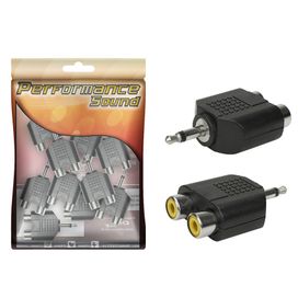 10x Plug Adaptador Duplicador Splitter 1 P2 Mono X 2 Rca Fêmea - PIX