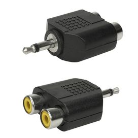 10x Plug Adaptador Duplicador Splitter 1 P2 Mono X 2 Rca Fêmea - PIX