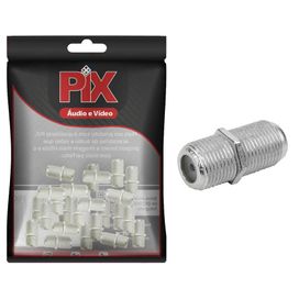 25x Emenda Tipo F Fêmea x Fêmea Cabo Coaxial Rg59 Rg6 - PIX