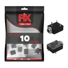 10x Jack J2 Stereo P2 Fêmea Para Painel - PIX