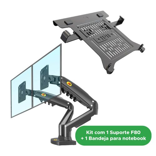 Suporte Notebook Kit Bandeja Nbh-1 + Suporte Pistão F160 Nb