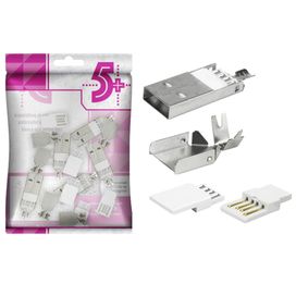 10x Conector Usb Yh-Usb06 para Cabo - 5+