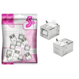 10x Conector Usb Fêmea 90 Graus Para Impressora Yh-Usb03 - 5+