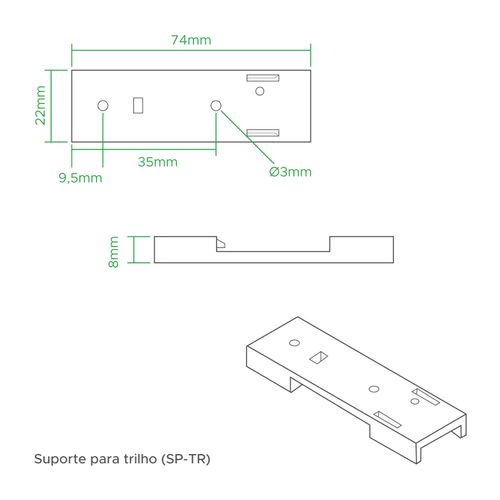 10x Suporte Trilho Din 35mm Abs Multiúso Universal