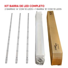 Kit 3 Barras De Led Compatível Semp Dl4077 Dl4077i - ChipSCE