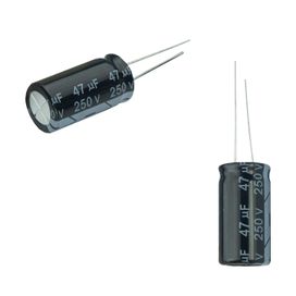 25x Capacitor Eletrolítico 47uf x 250v 105º Kit c/25 Peças