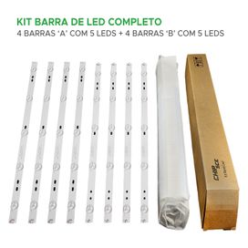 Kit 8 Barras De Led Compatível Philco Ph40n70dg Ph40n70 - ChipSCE