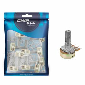 10x Potenciômetro Logarítmico 50ka L20 16mm - ChipSCE