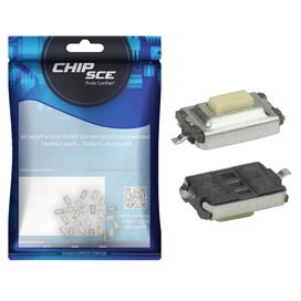 25x Chave Táctil Smd 3 x 6 x 2,5 mm 2 Terminais Kfc-a06 - ChipSCE